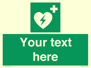 Custom Defibrillator Sign